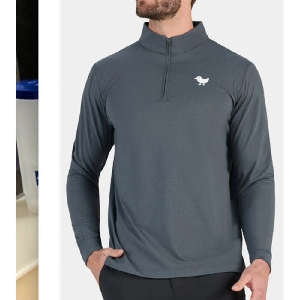 Velocity Quarter-Zip Pullover Bad Birdie Charcoal Grey (SEE DESCRIPTION)